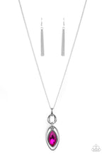 Load image into Gallery viewer, Glamorously Glaring- Pink and Silver Necklace- Paparazzi Accessories