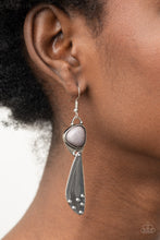 Load image into Gallery viewer, Going-Green Goddess- Silver Earrings- Paparazzi Accessories