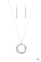 Load image into Gallery viewer, Harmonic Halos- White and Silver Necklace- Paparazzi Accessories