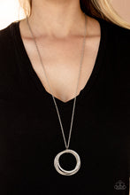 Load image into Gallery viewer, Harmonic Halos- White and Silver Necklace- Paparazzi Accessories