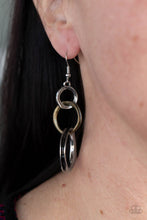 Load image into Gallery viewer, Harmoniously Handcrafted- Brass and Silver Earrings- Paparazzi Accessories