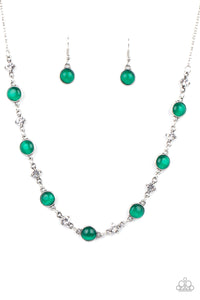 Inner Illumination- Green and Silver Necklace- Paparazzi Accessories