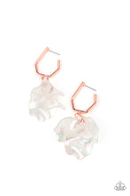 Load image into Gallery viewer, Jaw-Droppingly Jelly- White and Copper Earrings- Paparazzi Accessories