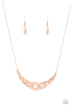 Load image into Gallery viewer, KNOT In Love- White and Copper Necklace- Paparazzi Accessories