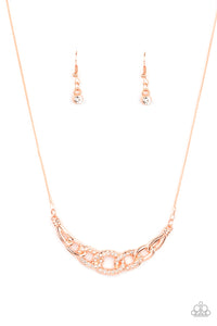 KNOT In Love- White and Copper Necklace- Paparazzi Accessories