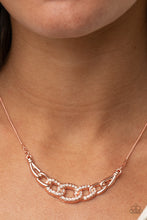 Load image into Gallery viewer, KNOT In Love- White and Copper Necklace- Paparazzi Accessories