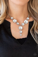 Load image into Gallery viewer, Legendary Luster- White and Silver Necklace- Paparazzi Accessories