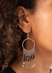 Let GRIT Be- Silver Earrings- Paparazzi Accessories