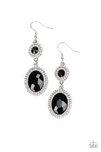 Load image into Gallery viewer, Let It BEDAZZLE- Black and Silver Earrings- Paparazzi Accessories