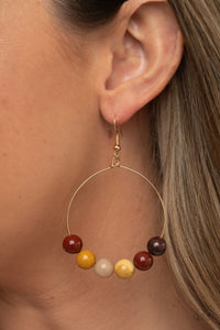 Let It Slide- Multicolored Silver Earrings- Paparazzi Accessories