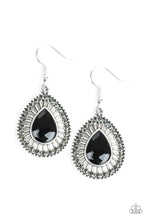 Load image into Gallery viewer, Limo Service- Black and Silver Earrings- Paparazzi Accessories