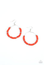 Load image into Gallery viewer, Loudly Layered- Red and Silver Earrings- Paparazzi Accessories