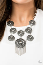 Load image into Gallery viewer, Modern Medalist- Silver Necklace- Paparazzi Accessories