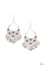 Load image into Gallery viewer, Musical Murals- Multicolored Silver Earrings- Paparazzi Accessories
