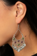 Load image into Gallery viewer, Musical Murals- Multicolored Silver Earrings- Paparazzi Accessories
