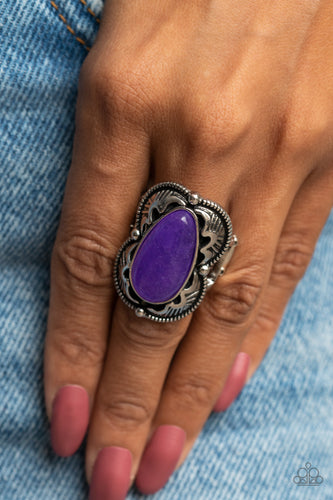 Mystical Mambo- Purple and Silver Ring- Paparazzi Accessories
