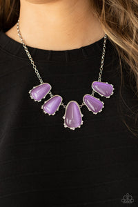 Newport Princess- Purple and Silver Necklace- Paparazzi Accessories