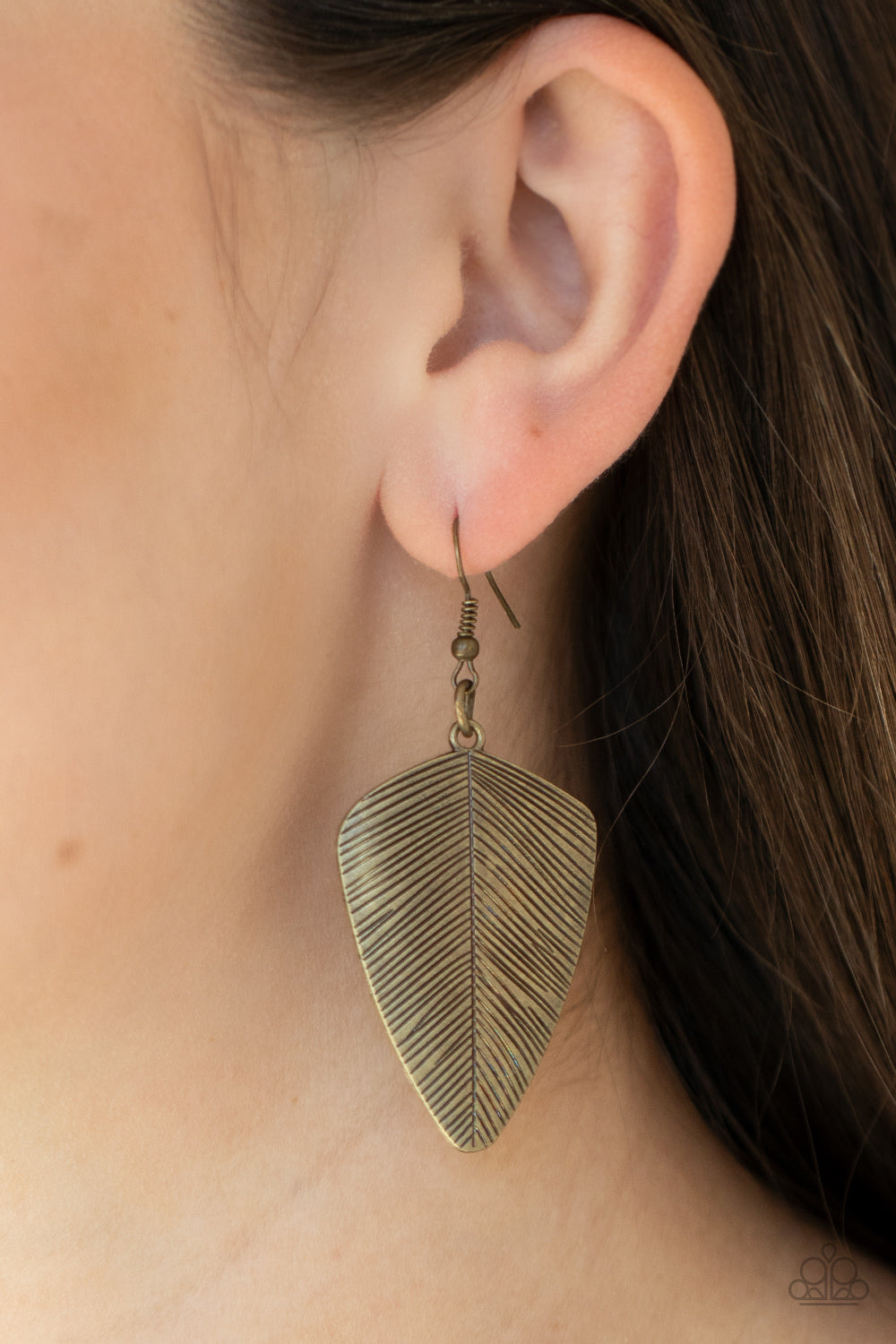 One Of The Flock- Brass Earrings- Paparazzi Accessories