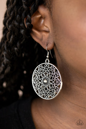Petal Prana- Silver Earrings- Paparazzi Accessories