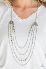 Load image into Gallery viewer, Pharaoh Finesse- Green and Silver Necklace- Paparazzi Accessories
