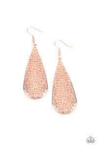 Posy Pasture- Rose Gold Earrings- Paparazzi Accessories
