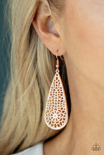Load image into Gallery viewer, Posy Pasture- Rose Gold Earrings- Paparazzi Accessories