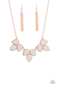 Prairie Fairytale- White and Copper Necklace- Paparazzi Accessories