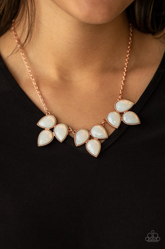 Prairie Fairytale- White and Copper Necklace- Paparazzi Accessories