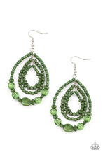 Load image into Gallery viewer, Prana Party- Green and Gold Earrings- Paparazzi Accessories