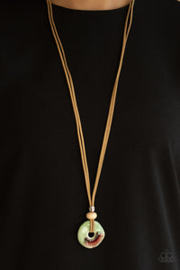 Primal Paradise- Green and Brown Necklace- Paparazzi Accessories