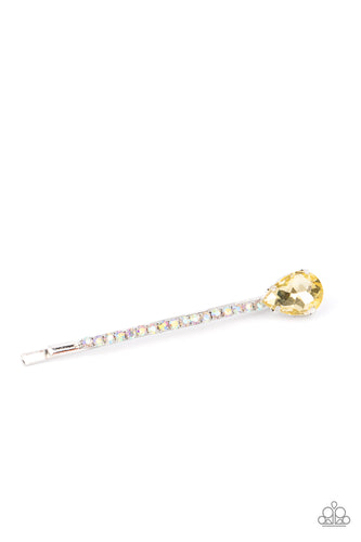 Princess Precision- Yellow and Silver Hair Pin- Paparazzi Accessories