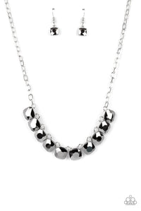 Radiance Squared- Silver Necklace- Paparazzi Accessories