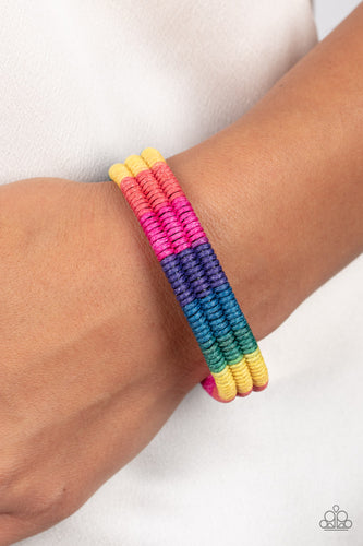 Rainbow Renegade- Multicolored Bracelet- Paparazzi Accessories