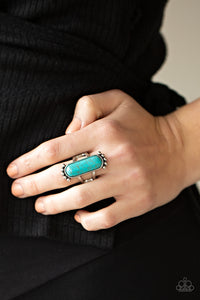 Ranch Relic- Blue and Silver Ring- Paparazzi Accessories