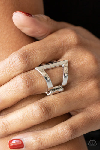 Rebel Edge- Silver Ring- Paparazzi Accessories