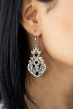 Load image into Gallery viewer, Royal Hustle- Black and Silver Earrings- Paparazzi Accessories