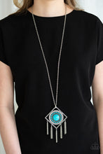 Load image into Gallery viewer, Sandstone Solstice- Blue and Silver Necklace- Paparazzi Accessories