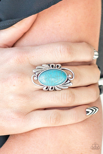 Sedona Sunset- Blue and Silver Ring- Paparazzi Accessories