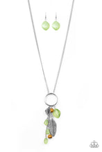 Load image into Gallery viewer, Sky High Style- Green and Silver Necklace- Paparazzi Accessories