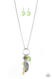Sky High Style- Green and Silver Necklace- Paparazzi Accessories