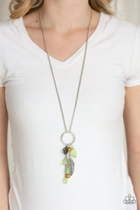 Sky High Style- Green and Silver Necklace- Paparazzi Accessories