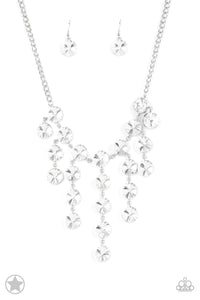 Spotlight Stunner- White and Silver Necklace- Paparazzi Accessories