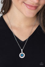Load image into Gallery viewer, Springtime Twinkle- Blue and Silver Necklace- Paparazzi Accessories