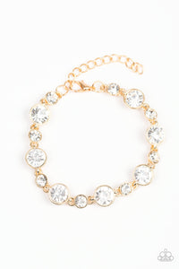 Starstruck Sparkle- White and Gold Bracelet- Paparazzi Accessories