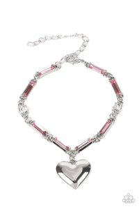 Sweetheart Secrets- Pink and Silver Bracelet- Paparazzi Accessories