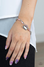 Load image into Gallery viewer, Sweetheart Secrets- Pink and Silver Bracelet- Paparazzi Accessories