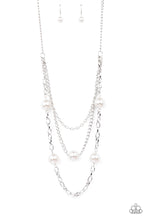 Load image into Gallery viewer, Thanks For The Compliment- White and Silver Necklace- Paparazzi Accessories