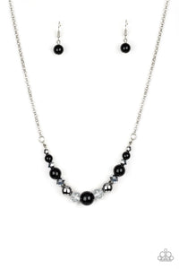 The Big-Leaguer- Black and Silver Necklace- Paparazzi Accessories