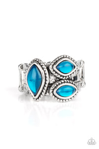 The Charisma Collector- Blue and Silver Ring- Paparazzi Accessories