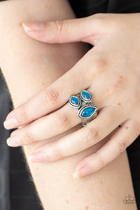 The Charisma Collector- Blue and Silver Ring- Paparazzi Accessories